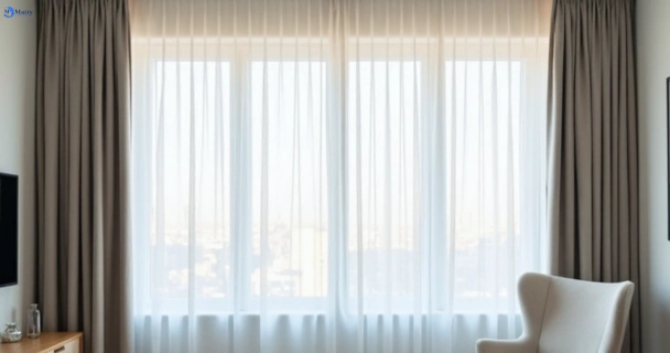 Freshly steam cleaned curtains in redcliffe QLD