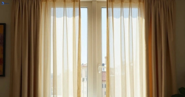 Dusty and dull curtains in redcliffe before steam cleaning